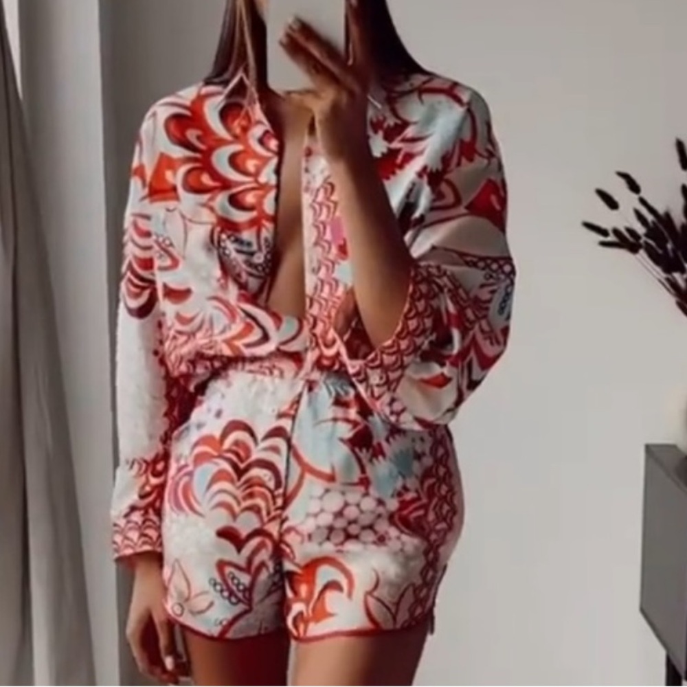Zara Women's Multicolor Patterned  Set